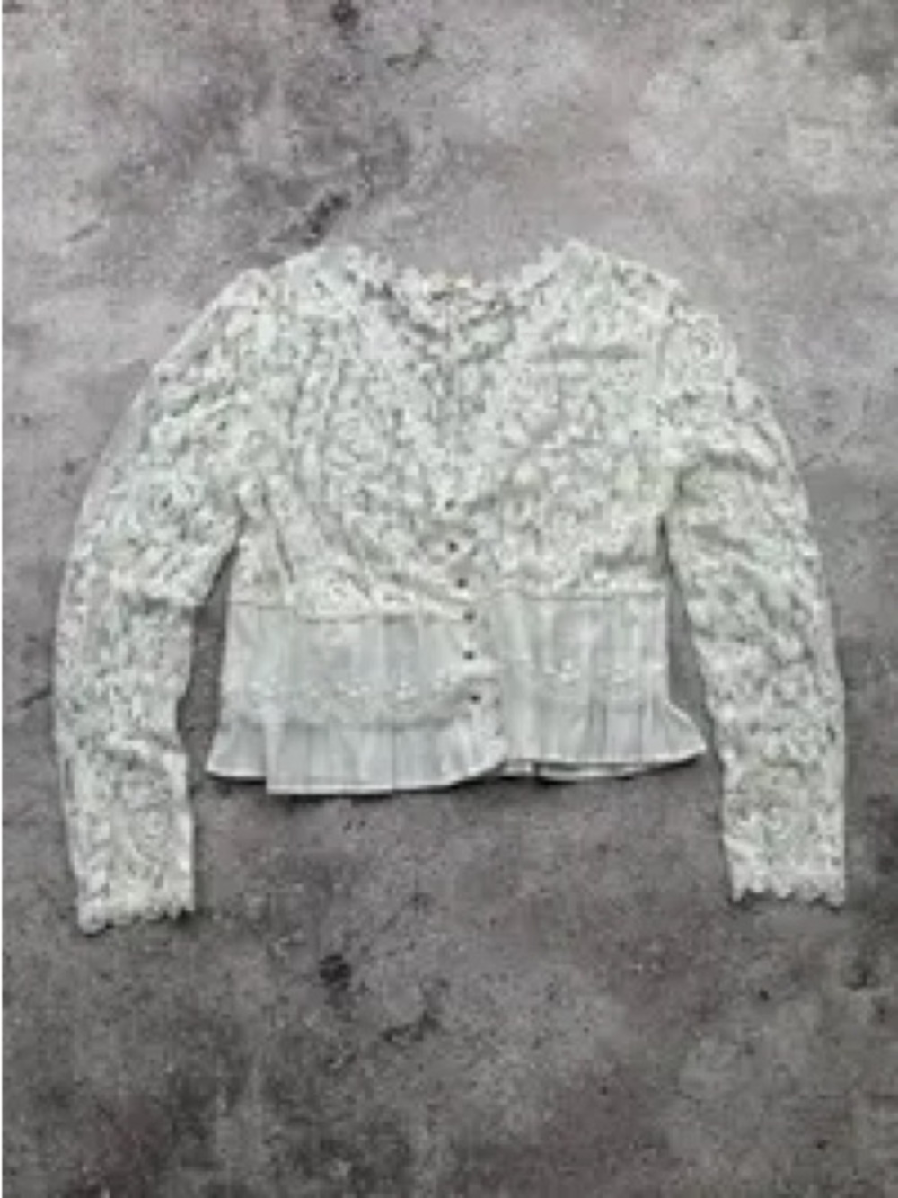 Sheer White Lace Blouse